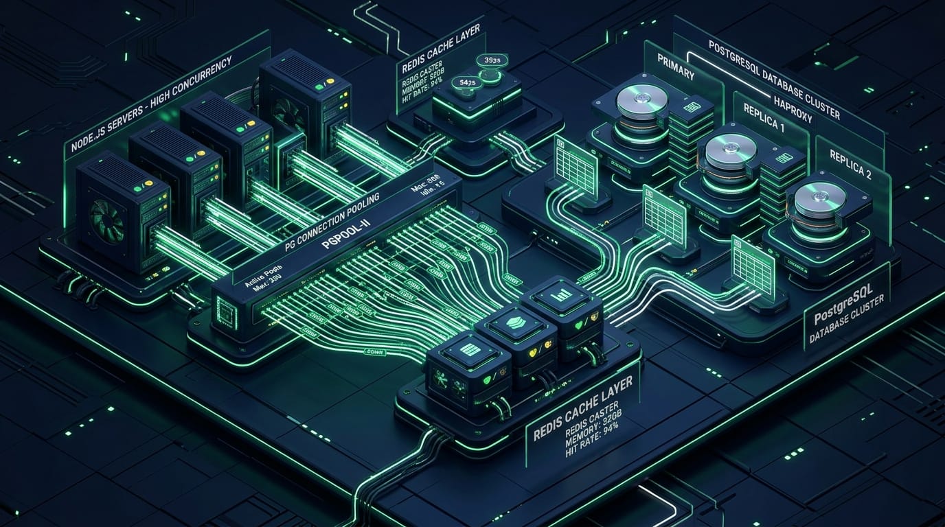 High-Concurrency Node.js & PostgreSQL Optimization: Scaling to 100,000+ Active Transactions