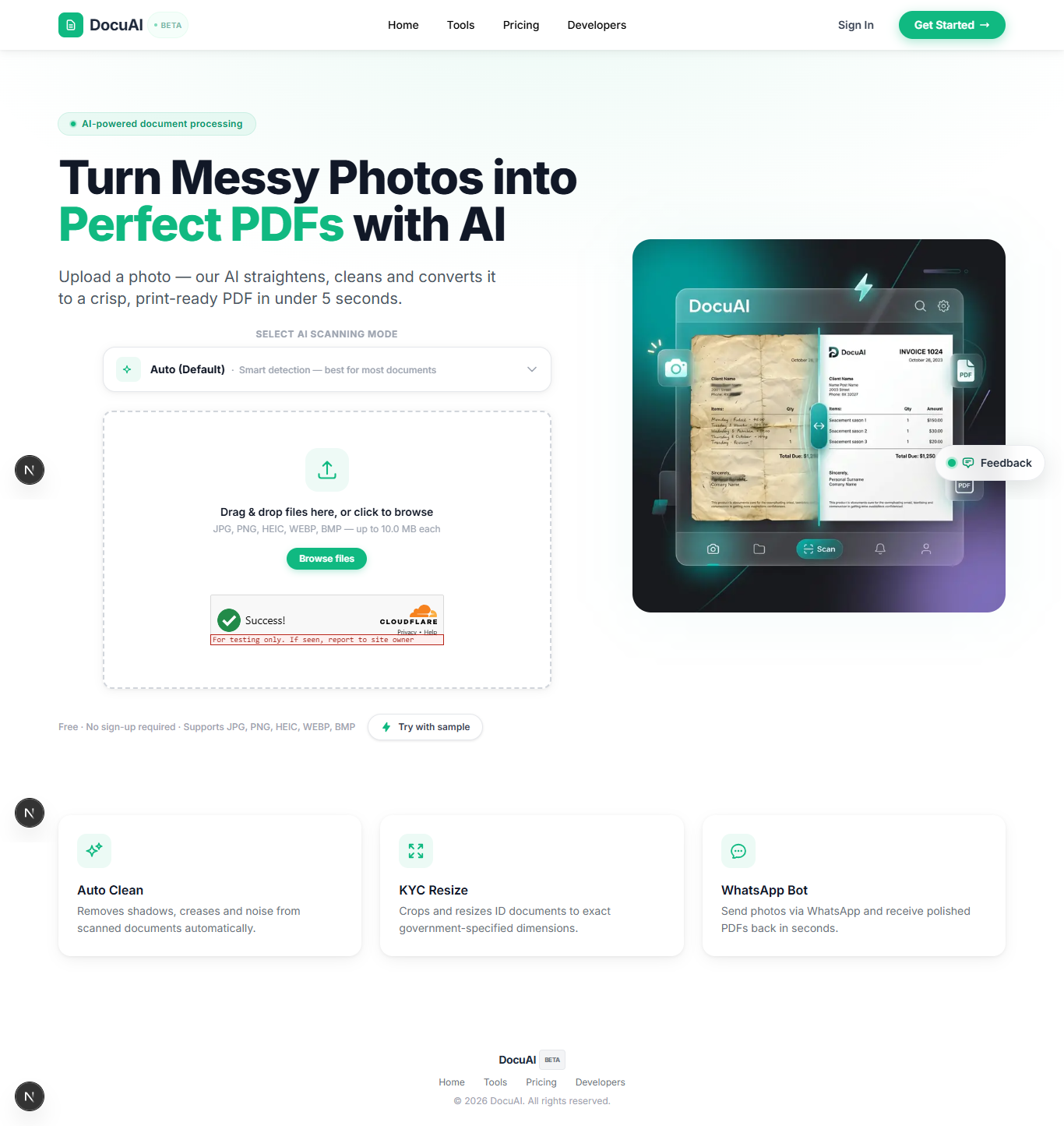 DocuAI development screenshot